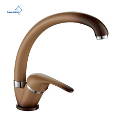Hot and Cold Water Only Kitchen Faucet High Arc Gooseneck 360 Degree Rotation Spout Basin Tap with Thread Pipe
